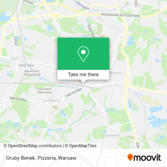Карта Gruby Benek. Pizzeria