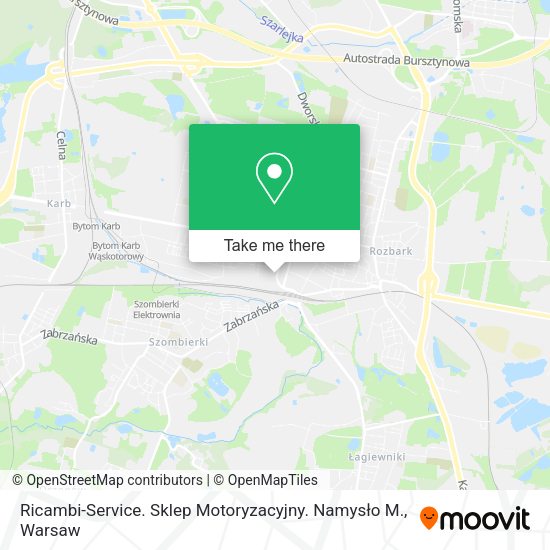 Ricambi-Service. Sklep Motoryzacyjny. Namysło M. map