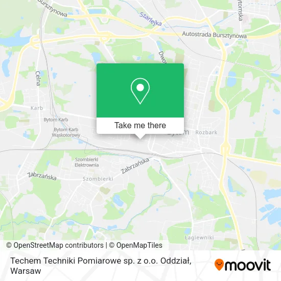 Карта Techem Techniki Pomiarowe sp. z o.o. Oddział