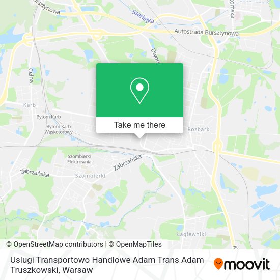 Карта Uslugi Transportowo Handlowe Adam Trans Adam Truszkowski