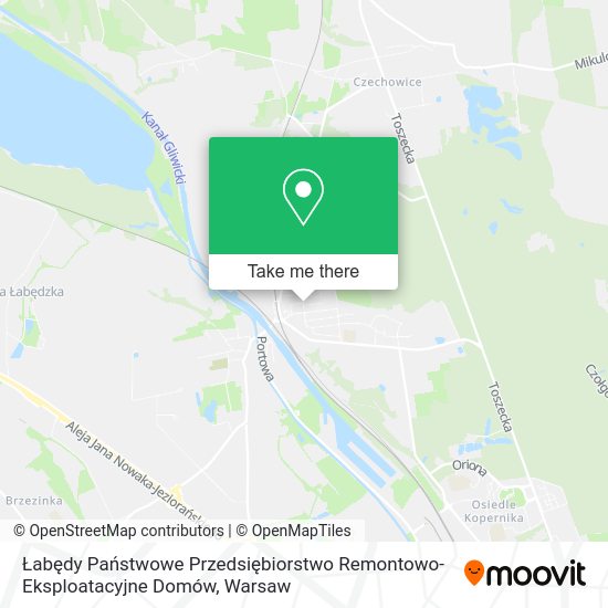 Карта Łabędy Państwowe Przedsiębiorstwo Remontowo-Eksploatacyjne Domów