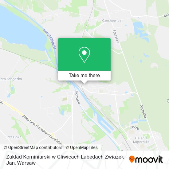 Zaklad Kominiarski w Gliwicach Labedach Zwiazek Jan map