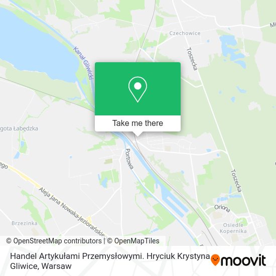 Handel Artykułami Przemysłowymi. Hryciuk Krystyna Gliwice map