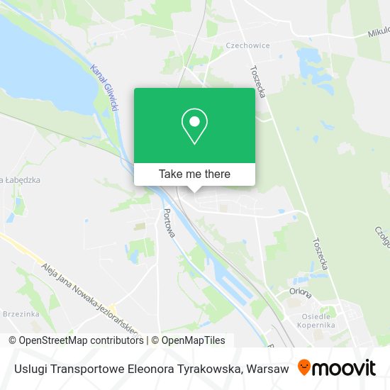 Uslugi Transportowe Eleonora Tyrakowska map