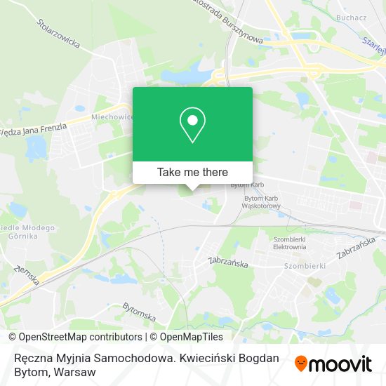 Ręczna Myjnia Samochodowa. Kwieciński Bogdan Bytom map