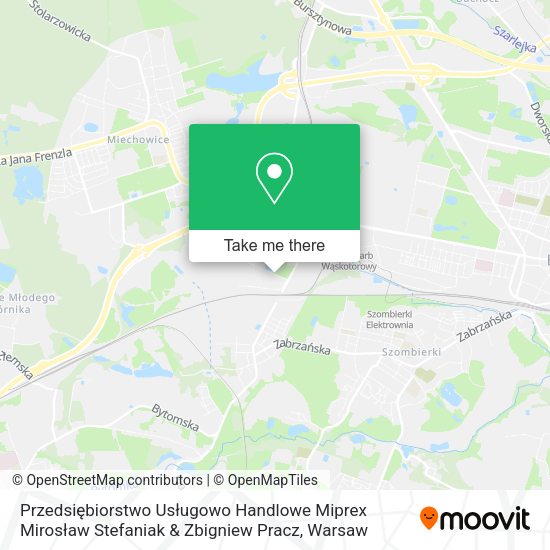 Przedsiębiorstwo Usługowo Handlowe Miprex Mirosław Stefaniak & Zbigniew Pracz map