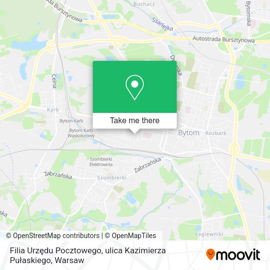 Filia Urzędu Pocztowego, ulica Kazimierza Pułaskiego map