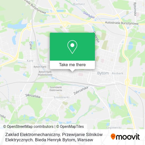 Zakład Elektromechaniczny. Przewijanie Silników Elektrycznych. Bieda Henryk Bytom map