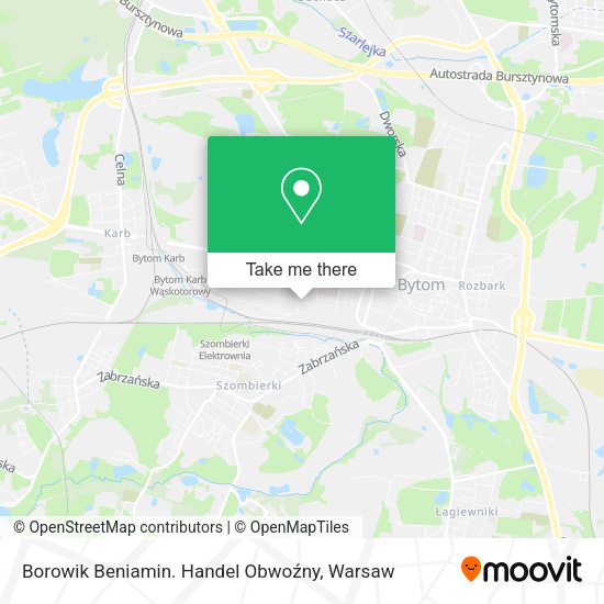 Borowik Beniamin. Handel Obwoźny map