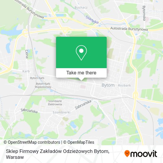 Sklep Firmowy Zakładów Odzieżowych Bytom map