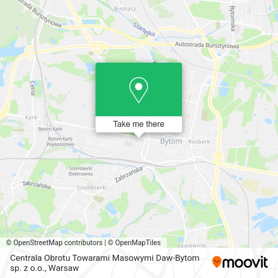 Centrala Obrotu Towarami Masowymi Daw-Bytom sp. z o.o. map