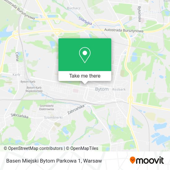 Basen Miejski Bytom Parkowa 1 map