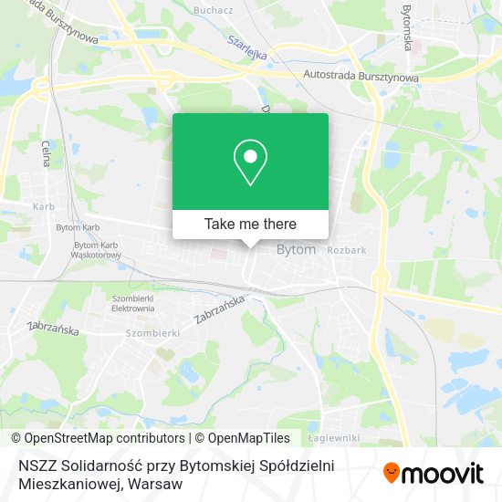 NSZZ Solidarność przy Bytomskiej Spółdzielni Mieszkaniowej map