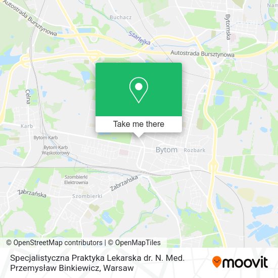 Specjalistyczna Praktyka Lekarska dr. N. Med. Przemysław Binkiewicz map