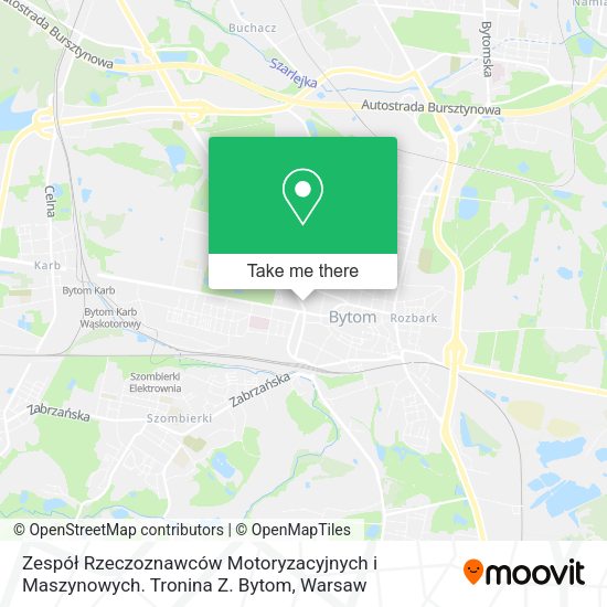 Zespół Rzeczoznawców Motoryzacyjnych i Maszynowych. Tronina Z. Bytom map