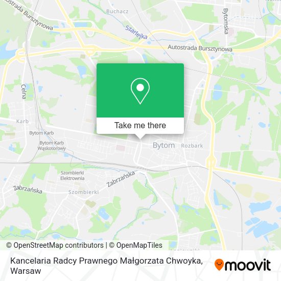 Kancelaria Radcy Prawnego Małgorzata Chwoyka map