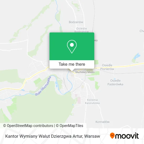 Карта Kantor Wymiany Walut Dzierzgwa Artur