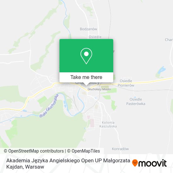 Akademia Języka Angielskiego Open UP Małgorzata Kajdan map