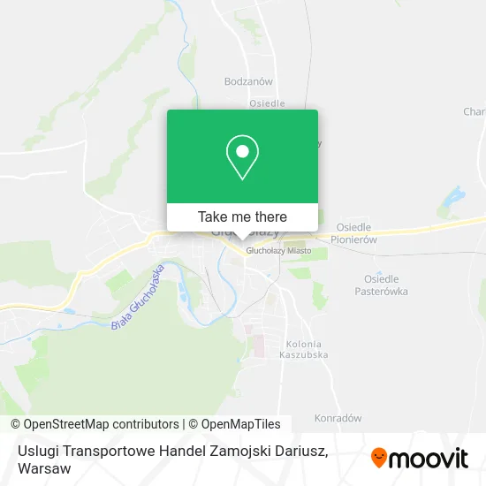 Карта Uslugi Transportowe Handel Zamojski Dariusz