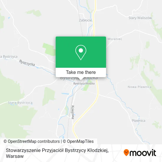 Карта Stowarzyszenie Przyjaciół Bystrzycy Kłodzkiej