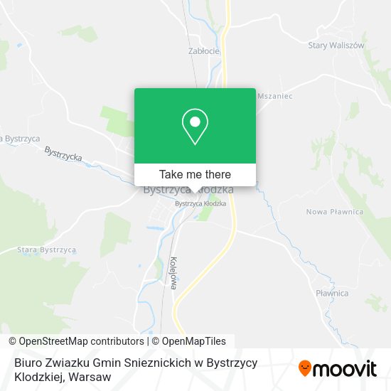 Biuro Zwiazku Gmin Snieznickich w Bystrzycy Klodzkiej map