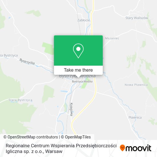 Regionalne Centrum Wspierania Przedsiębiorczości Igliczna sp. z o.o. map