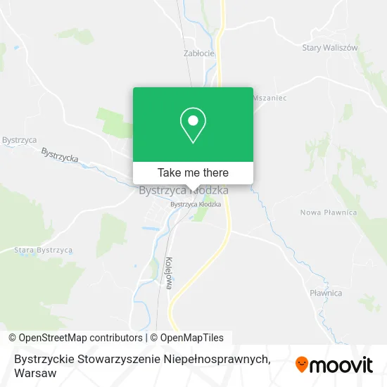 Карта Bystrzyckie Stowarzyszenie Niepełnosprawnych