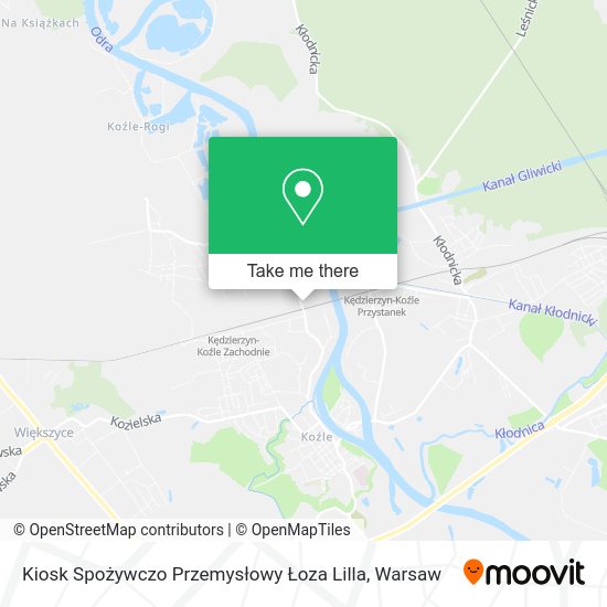 Kiosk Spożywczo Przemysłowy Łoza Lilla map