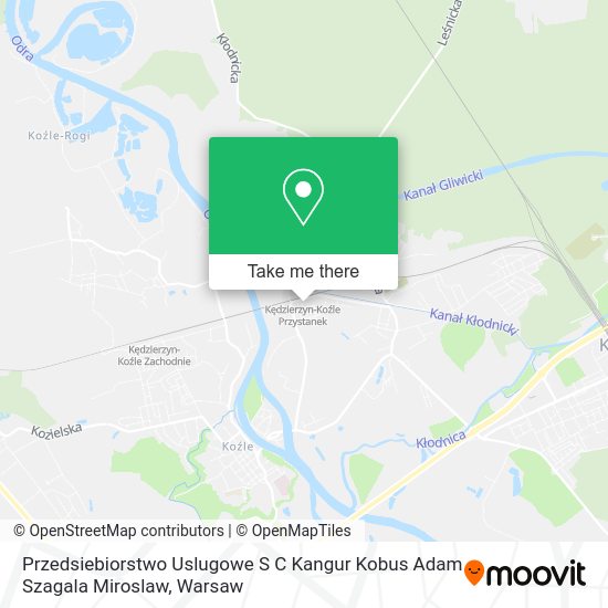 Przedsiebiorstwo Uslugowe S C Kangur Kobus Adam Szagala Miroslaw map