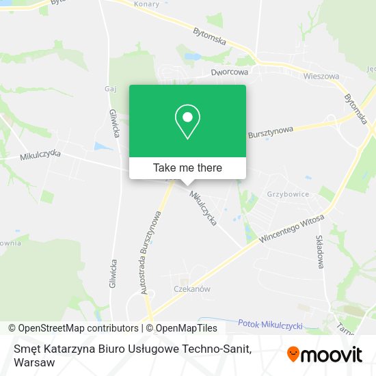 Smęt Katarzyna Biuro Usługowe Techno-Sanit map