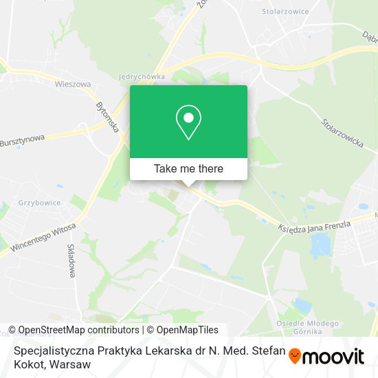 Specjalistyczna Praktyka Lekarska dr N. Med. Stefan Kokot map