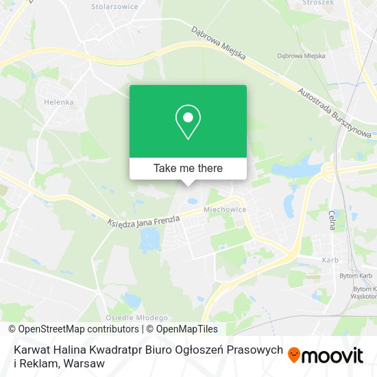 Karwat Halina Kwadratpr Biuro Ogłoszeń Prasowych i Reklam map