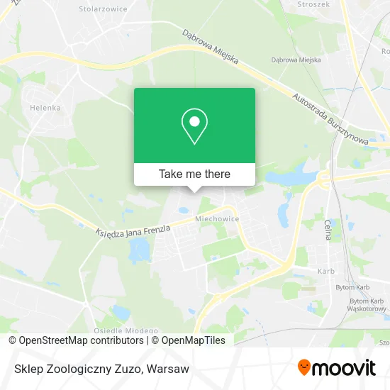 Карта Sklep Zoologiczny Zuzo