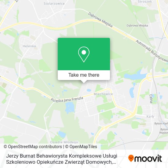 Jerzy Burnat Behawiorysta Kompleksowe Usługi Szkoleniowo Opiekuńcze Zwierząt Domowych map