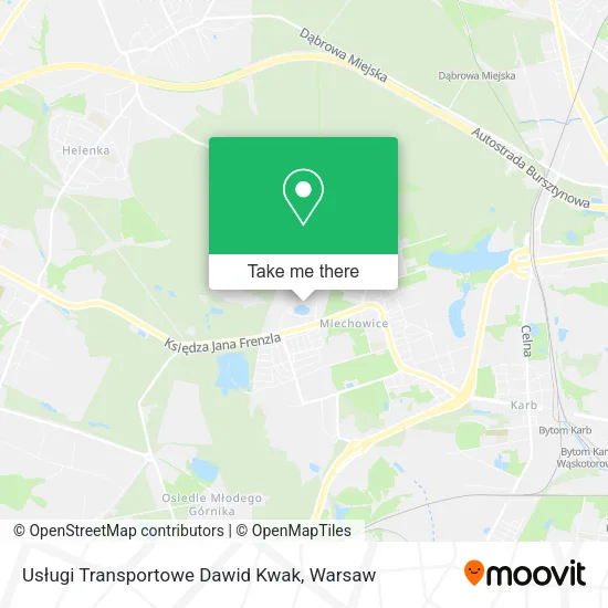 Usługi Transportowe Dawid Kwak map