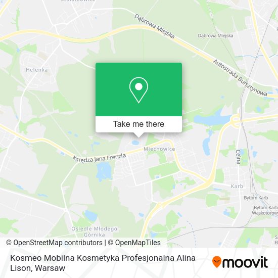 Карта Kosmeo Mobilna Kosmetyka Profesjonalna Alina Lison