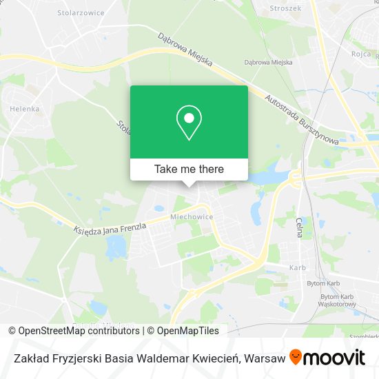 Zakład Fryzjerski Basia Waldemar Kwiecień map