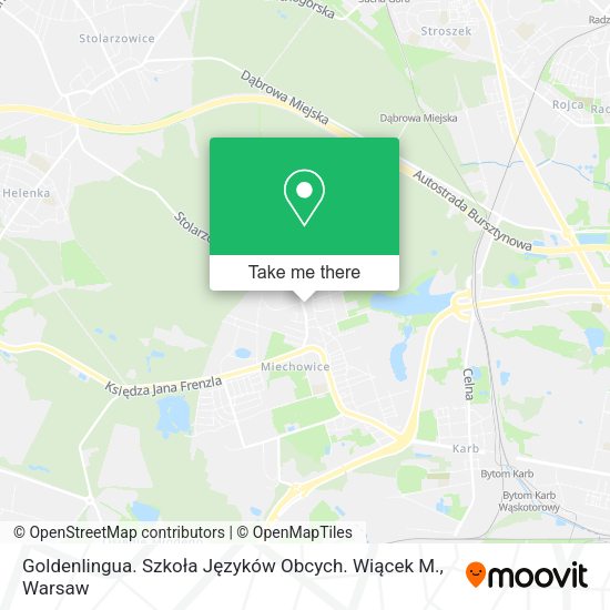 Goldenlingua. Szkoła Języków Obcych. Wiącek M. map