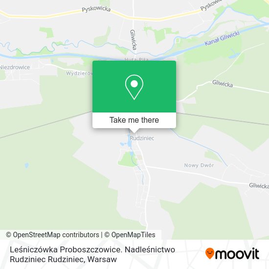 Leśniczówka Proboszczowice. Nadleśnictwo Rudziniec Rudziniec map