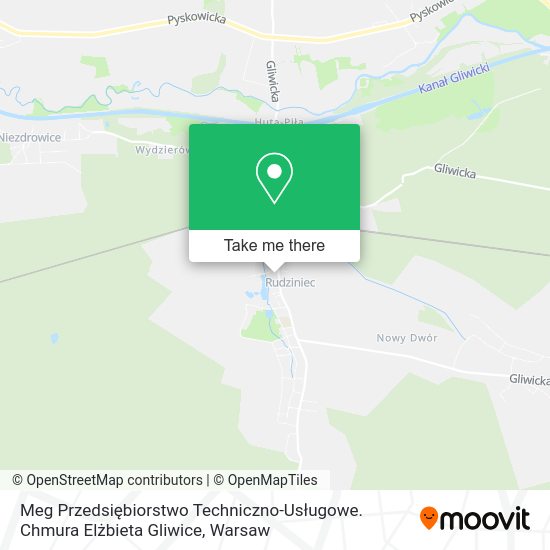 Meg Przedsiębiorstwo Techniczno-Usługowe. Chmura Elżbieta Gliwice map