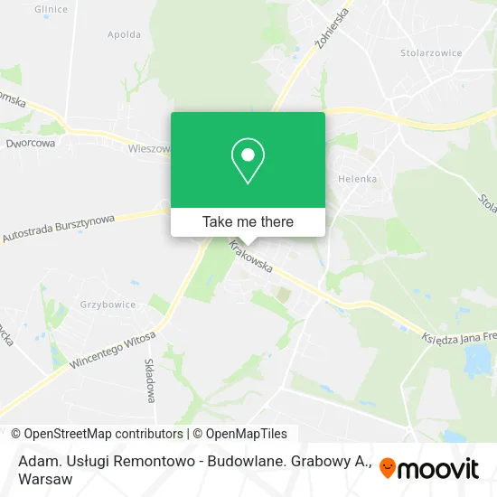 Карта Adam. Usługi Remontowo - Budowlane. Grabowy A.