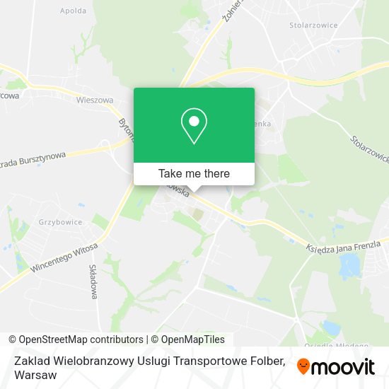 Zaklad Wielobranzowy Uslugi Transportowe Folber map