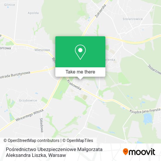 Pośrednictwo Ubezpieczeniowe Małgorzata Aleksandra Liszka map