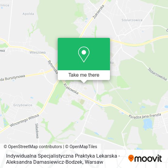 Indywidualna Specjalistyczna Praktyka Lekarska - Aleksandra Damasiewicz-Bodzek map