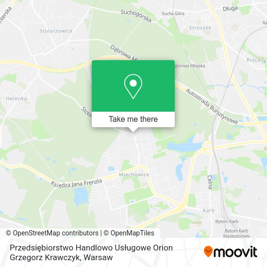 Przedsiębiorstwo Handlowo Usługowe Orion Grzegorz Krawczyk map