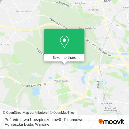 Pośrednictwo Ubezpieczeniow0 - Finansowe Agnieszka Duda map