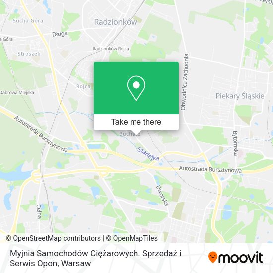 Myjnia Samochodów Ciężarowych. Sprzedaż i Serwis Opon map