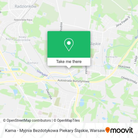 Kama - Myjnia Bezdotykowa Piekary Śląskie map