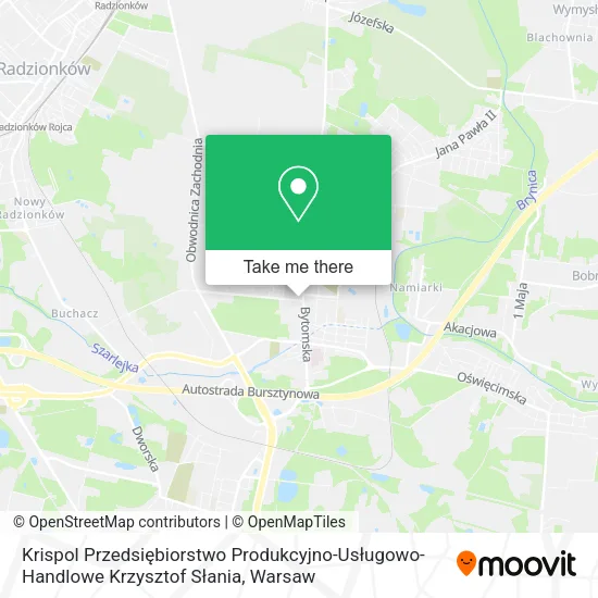 Карта Krispol Przedsiębiorstwo Produkcyjno-Usługowo-Handlowe Krzysztof Słania