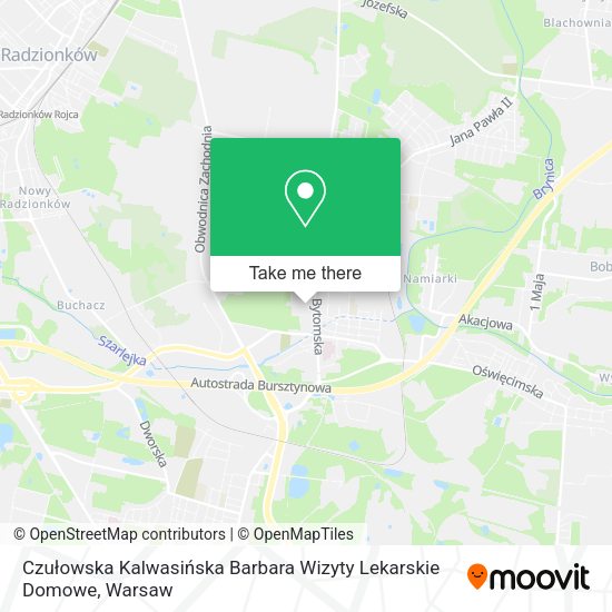 Czułowska Kalwasińska Barbara Wizyty Lekarskie Domowe map